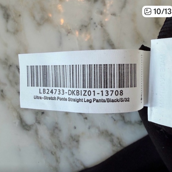 Quince Black Ponte Straight Leg Pants Sz L Ultra Stretch - Picture 8 of 8